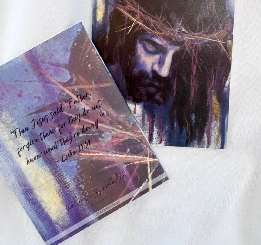 Father forgive them 4x6 greeting card with envelope