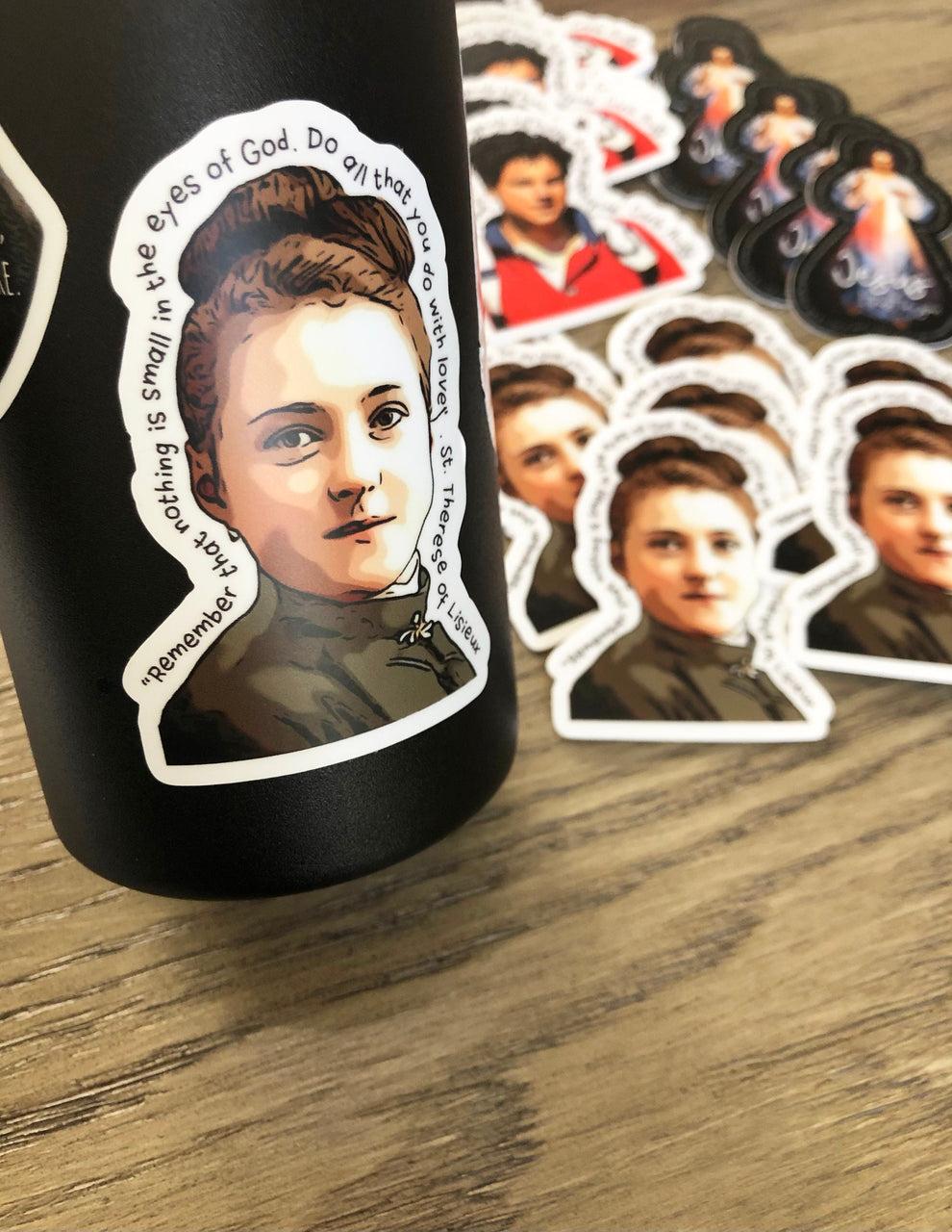 St. Therese waterproof sticker