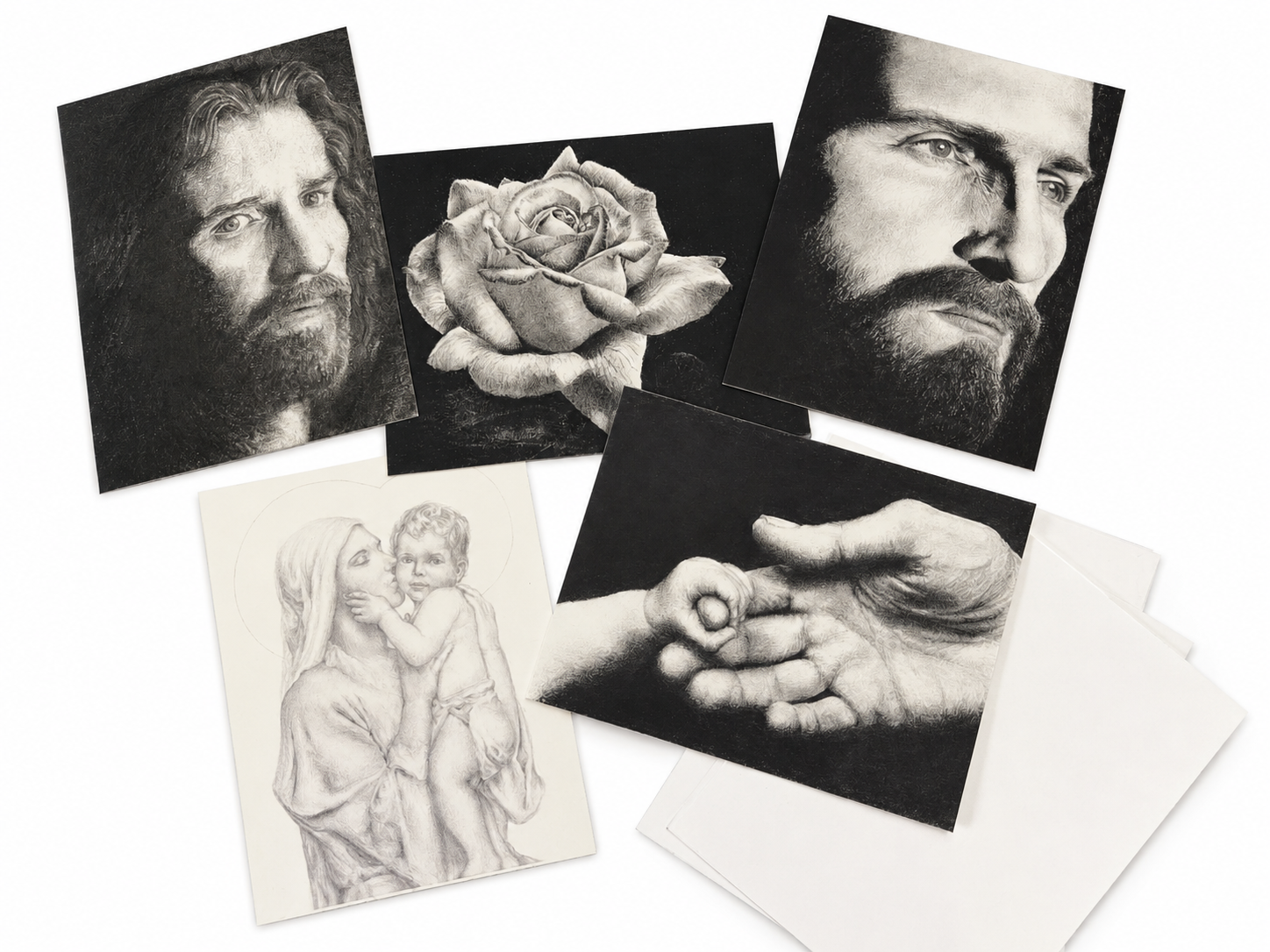 Assorted greeting cards (pack of 5) by Sister Solanus Casey Danda, SOLT (card designs vary per pack)