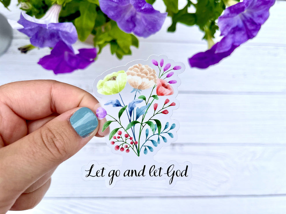 Let Go & Let God Sticker