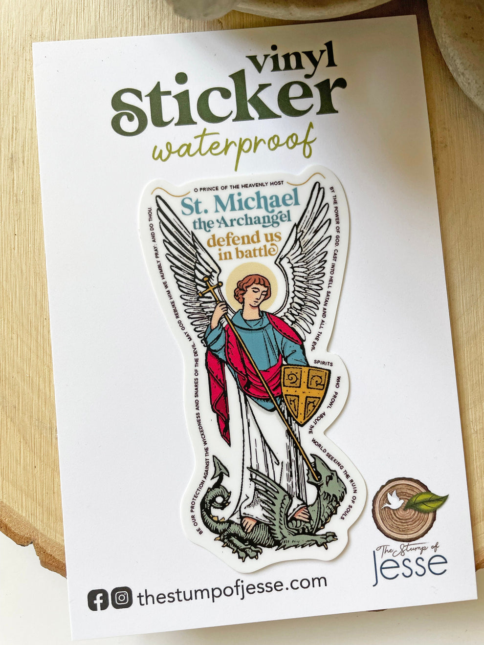 St. Michael waterproof sticker