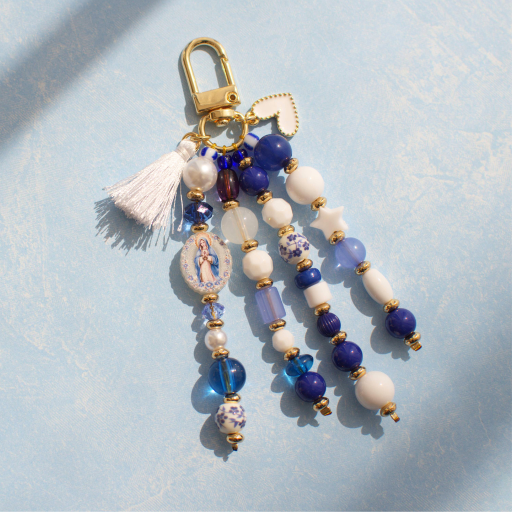 Holy Water Bracelets Miraculous Medal bag charm/keychain