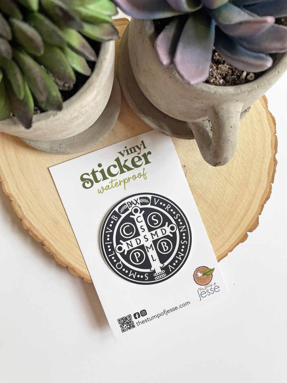St. Benedict waterproof sticker