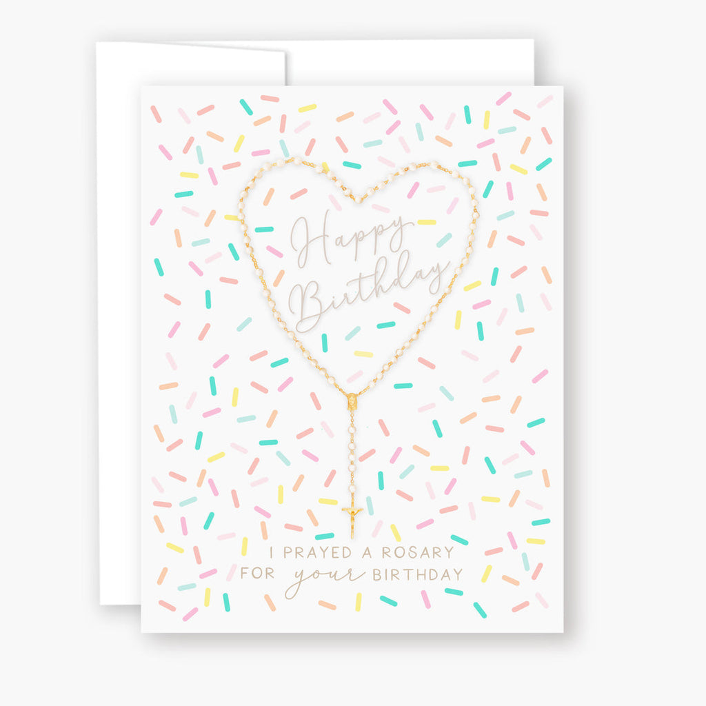 Birthday rosary card (sprinkles)
