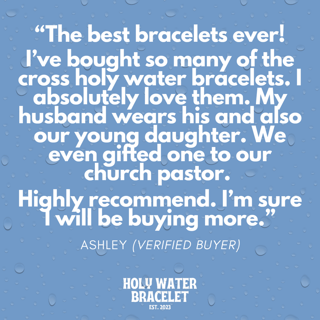Holy Water Daisy Cross Bracelet