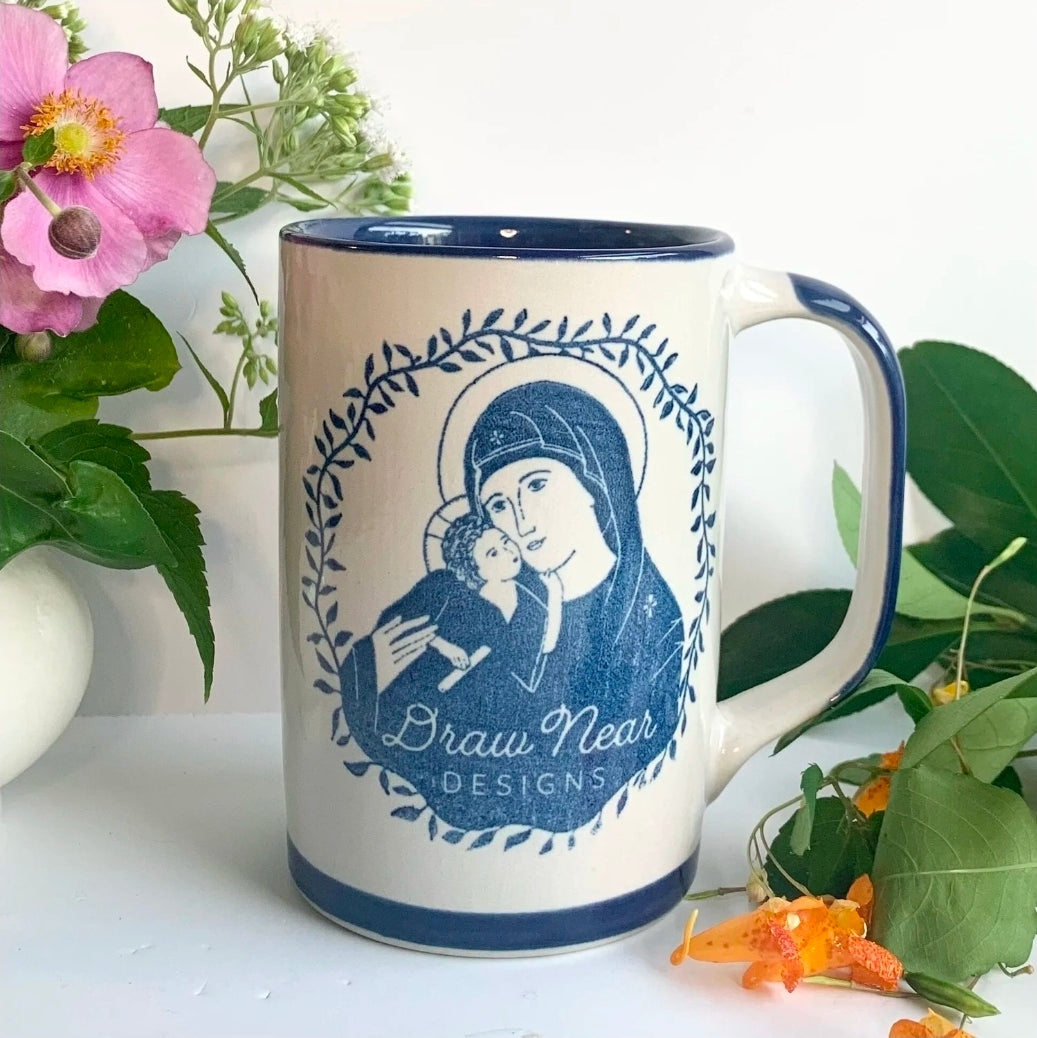 Theotokos & Christ Child Stoneware Mug
