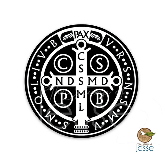 St. Benedict waterproof sticker