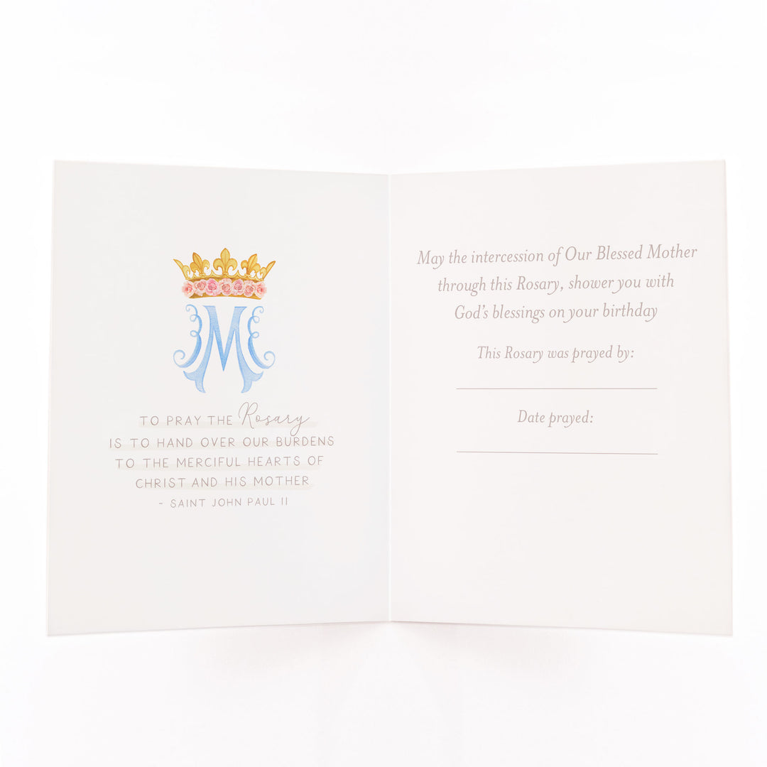 Birthday rosary (candle card)