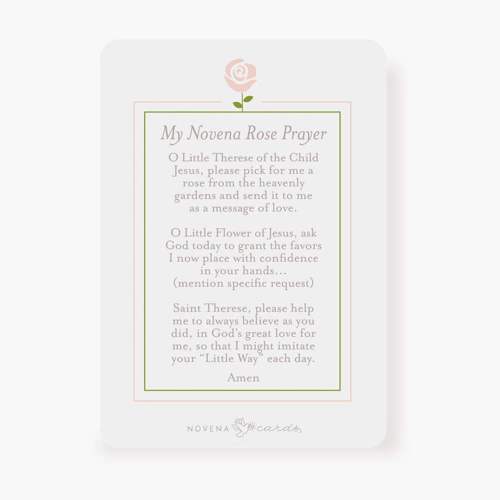 St. Therese prayer card