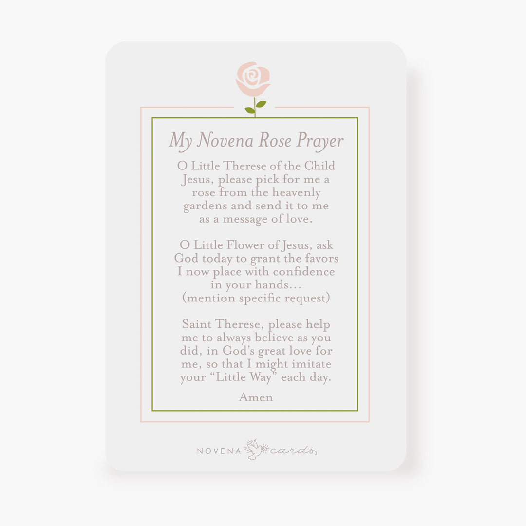 St. Therese prayer card