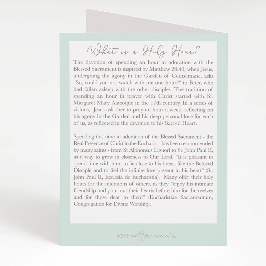 Holy Hour Card | Mint Green