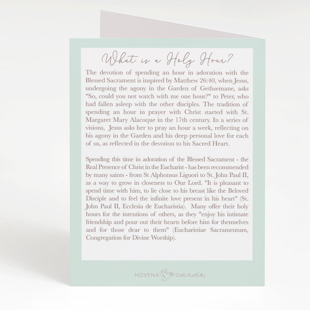 Holy Hour Card | Mint Green